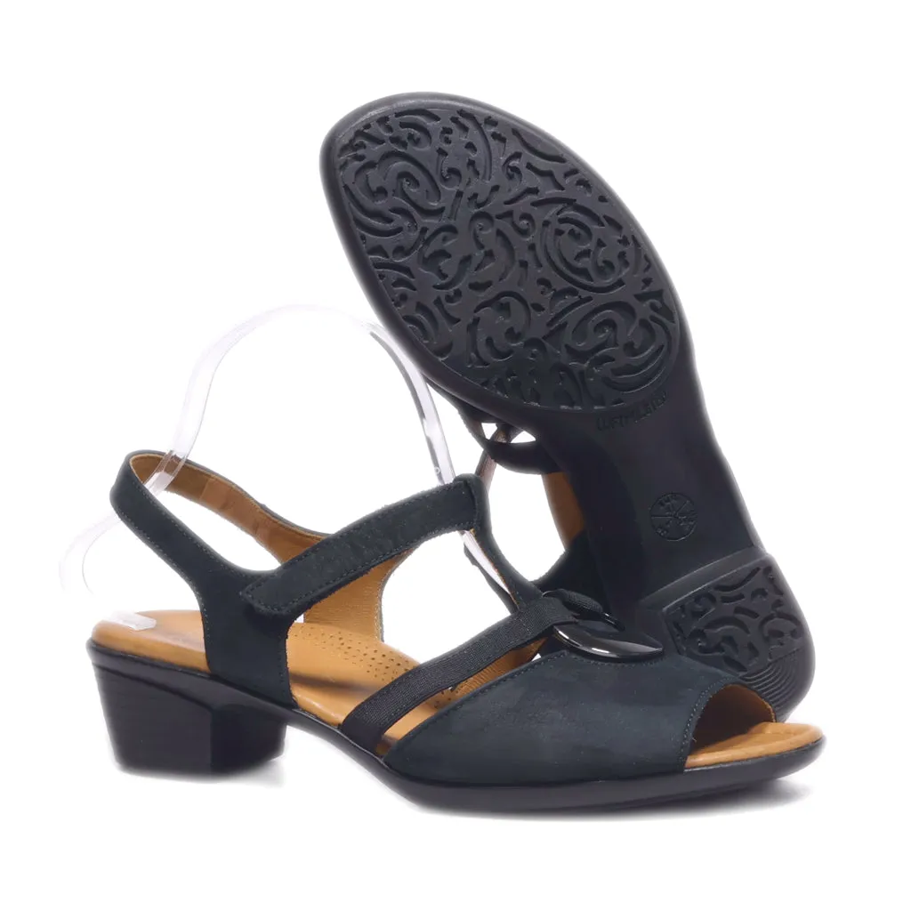 Ara Mid-Heel Sandals Suede Black Colour For Women