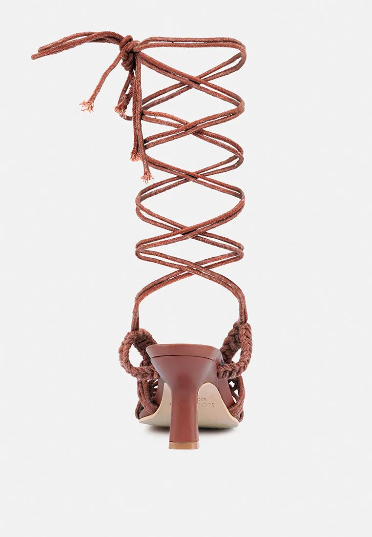 Beroe Braided Handcrafted Lace Up Sandal