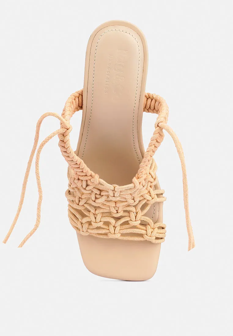 Beroe Braided Handcrafted Lace Up Sandal