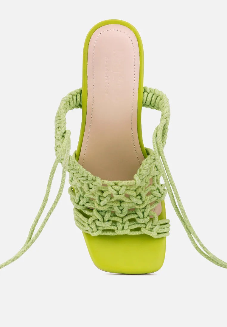 Beroe Braided Handcrafted Lace Up Sandal