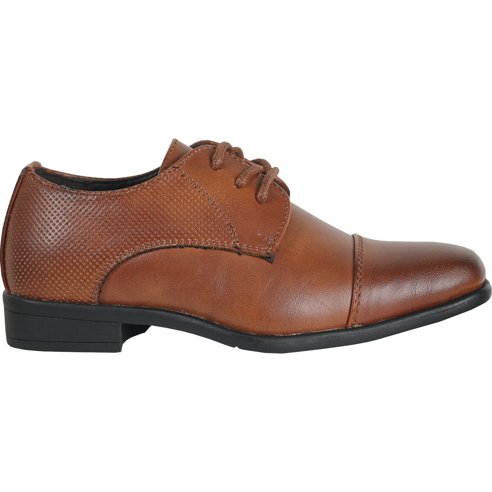 BRAVO Boy Dress Shoe KING-6KID Oxford Shoe Cognac