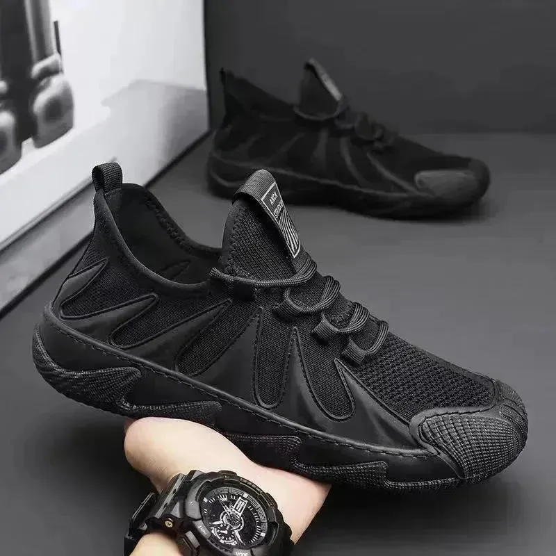 Breathable Mesh Sports Shoes Casual Lace-up Sneakers Men Non-slip Shoes