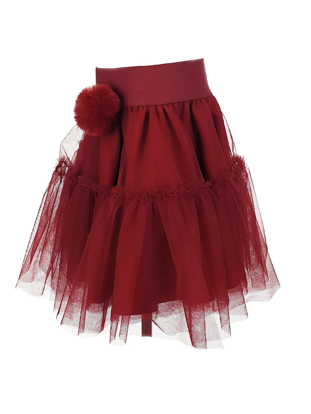 BROOKE Burgundy Tutu tulle skirt with ruffles