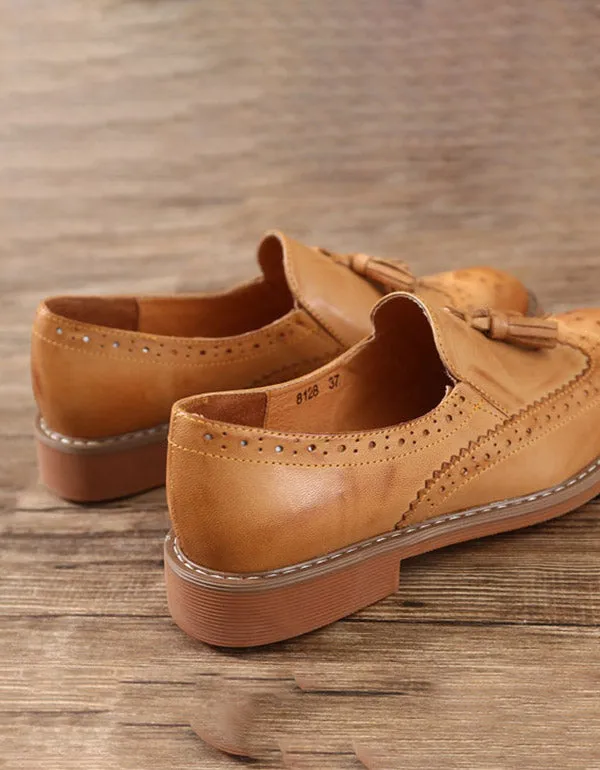 Classic Tassel Carved Vintage Oxford Shoes