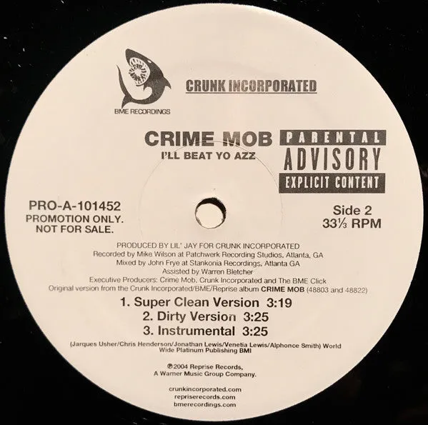 Crime Mob Featuring Miss Aisha - Stilletos (Pumps) (12", Promo) (NM or M-)