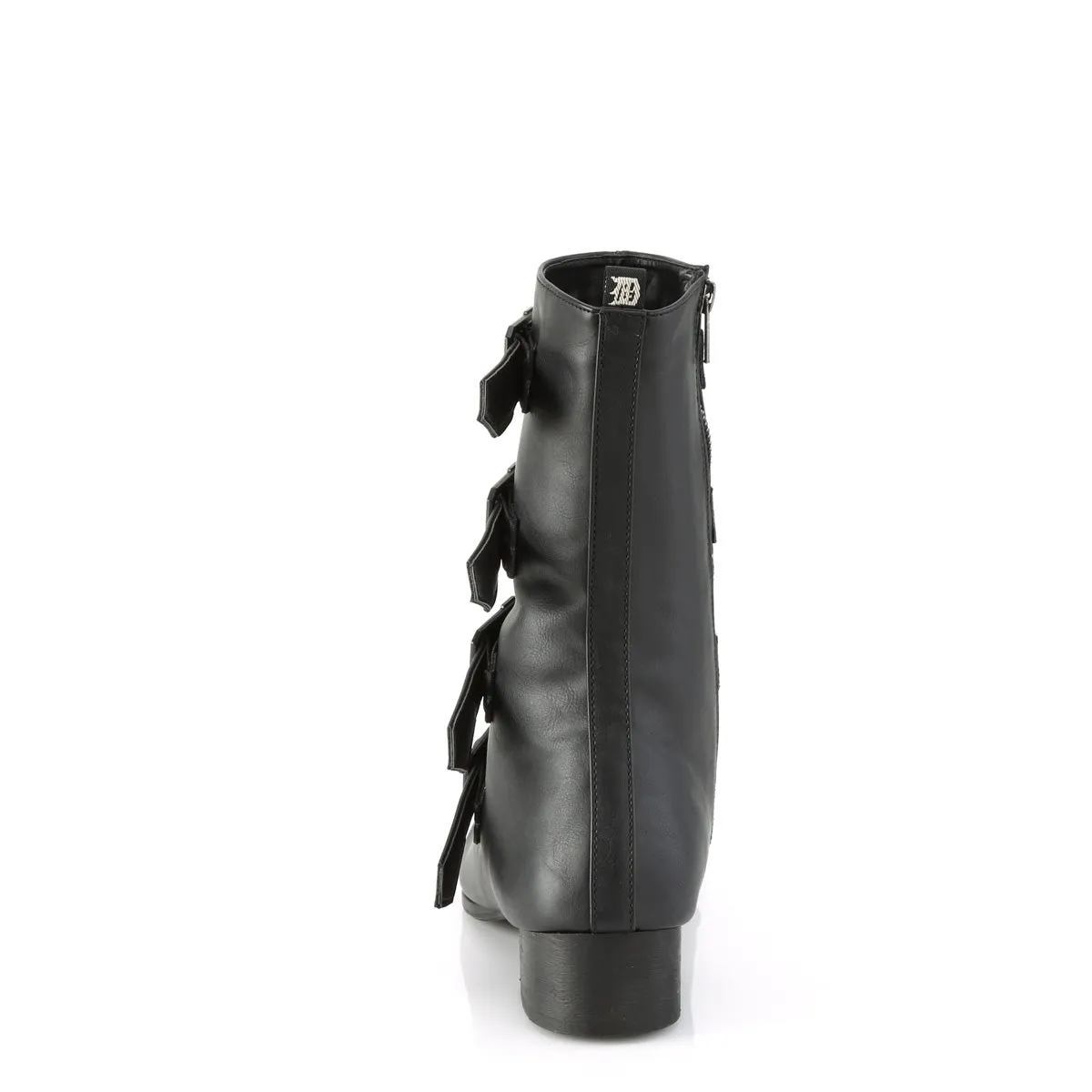 Demonia WARLOCK-110-C | Black Vegan Leather Unisex Boots