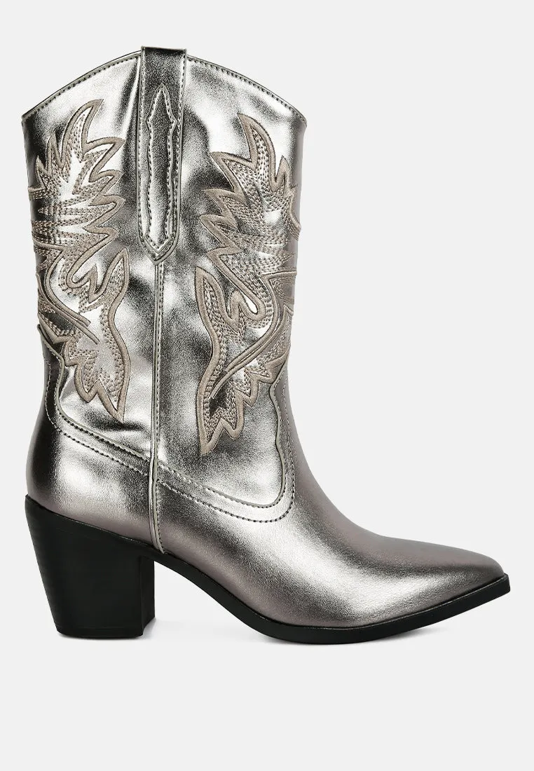 Dixom Western Cowboy Ankle Boots