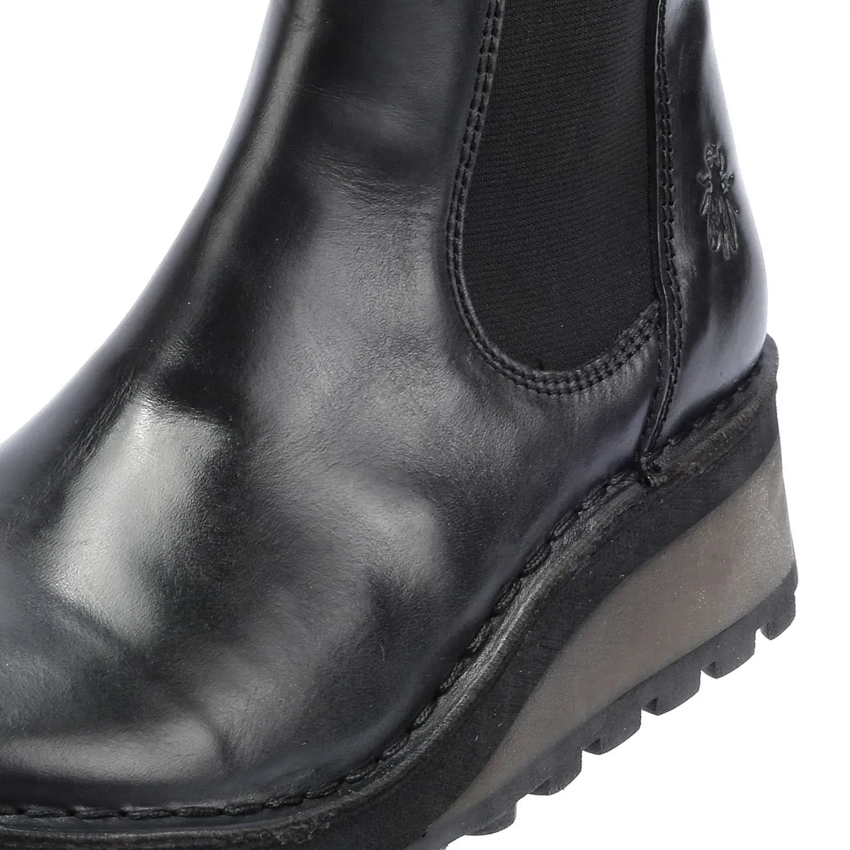 Fly London Huud Leather Women's Black Boots