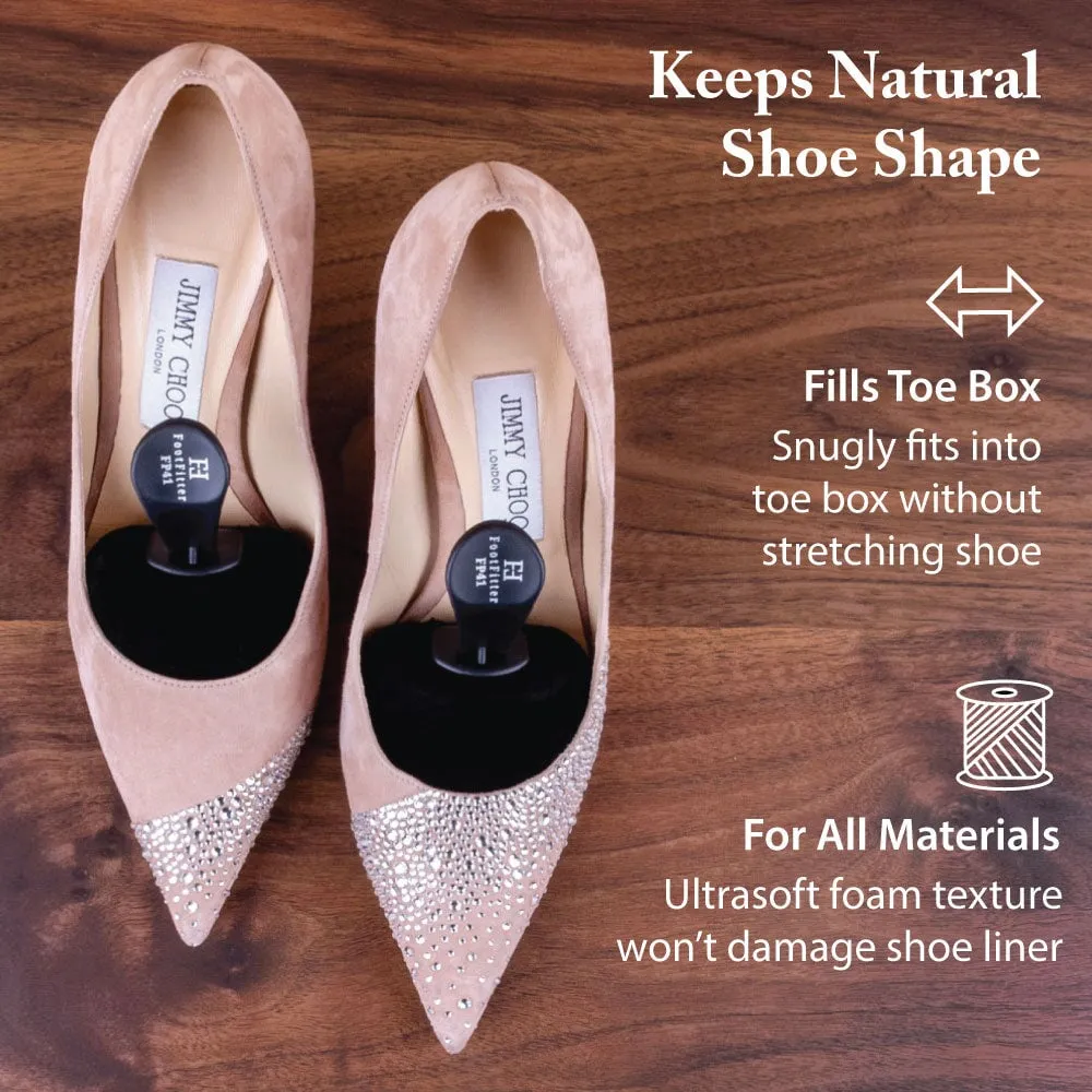 FootFitter Foam Shoe Tree with Handle- Pointed High Heel Shapers - FP41, 3-Pack