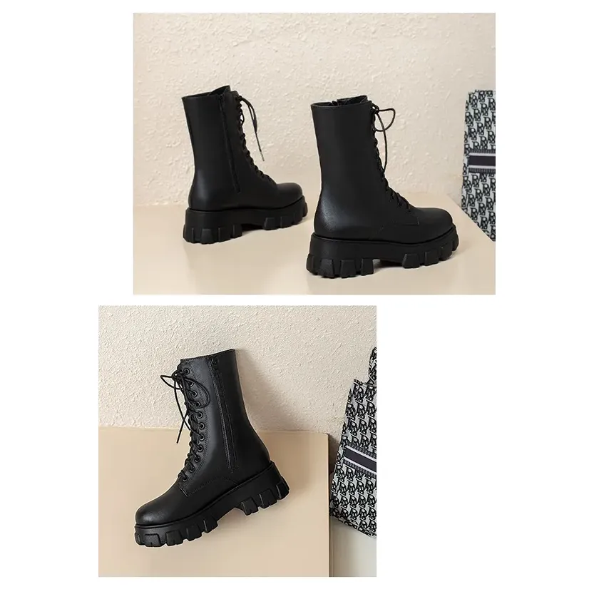 Funki Buys | Boots | Women's Platform Chunky Heel Ankle Boot