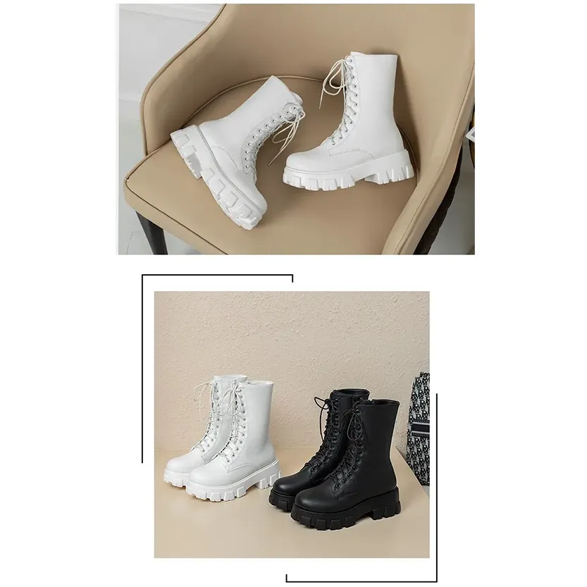 Funki Buys | Boots | Women's Platform Chunky Heel Ankle Boot