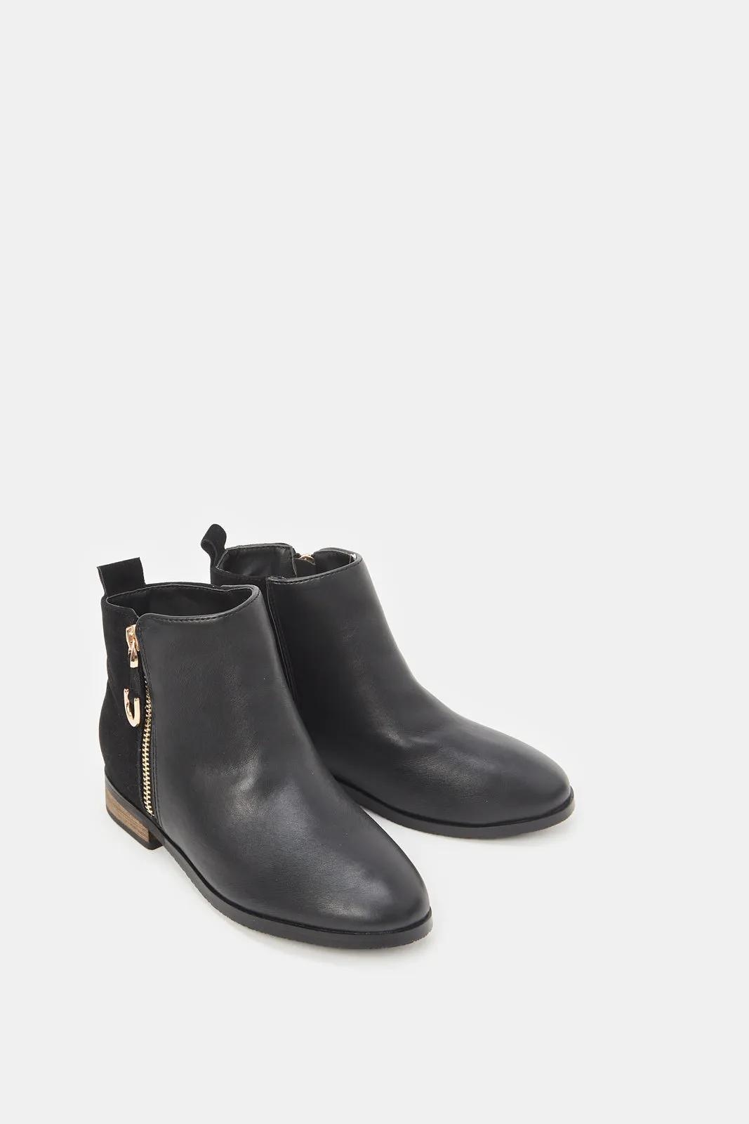 Girls Black Chelsea Boots