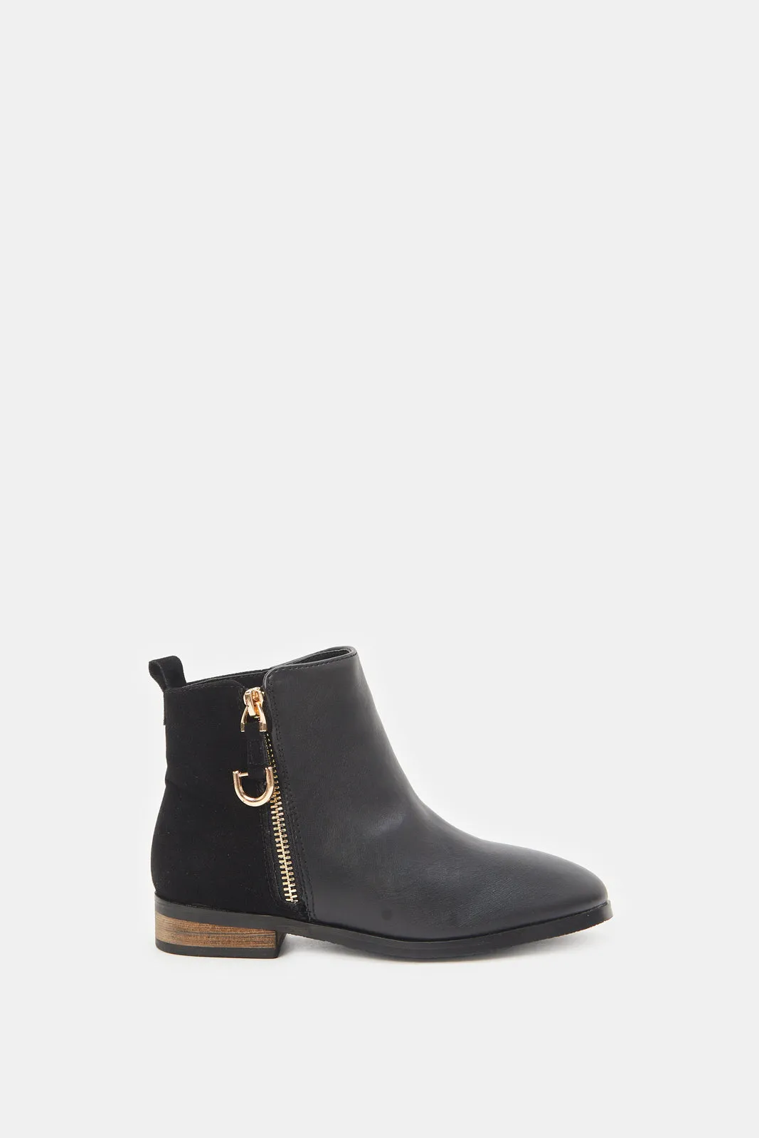 Girls Black Chelsea Boots