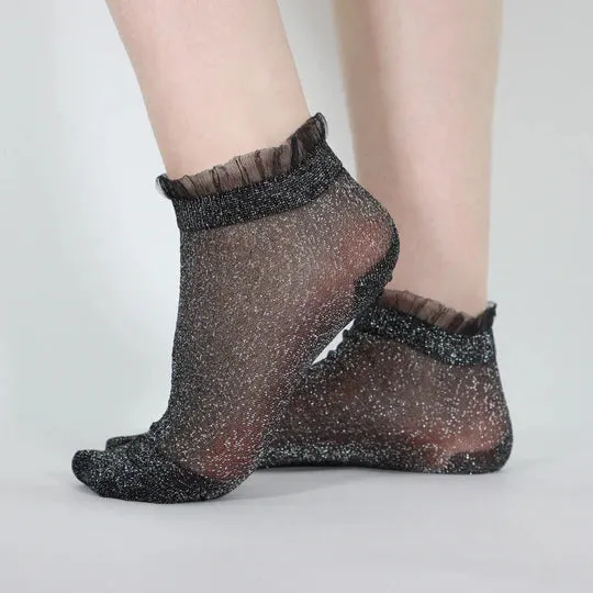 Glitter Frill - Black/Silver