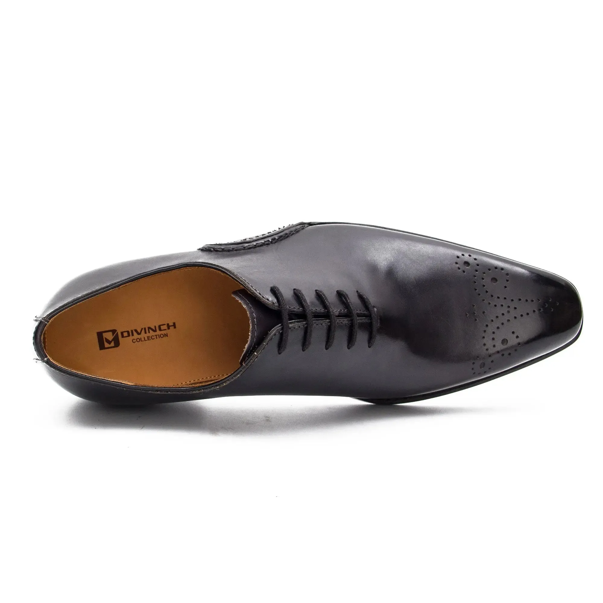 Goodyear Handmade Patina Oxford Shoes-Black