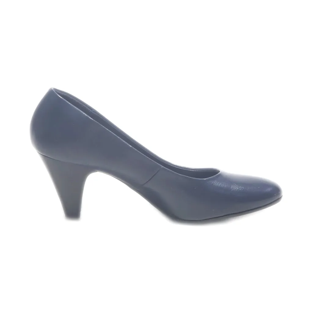 Graceland Mid-Heel Shoes Fabric Blue Colour For Women