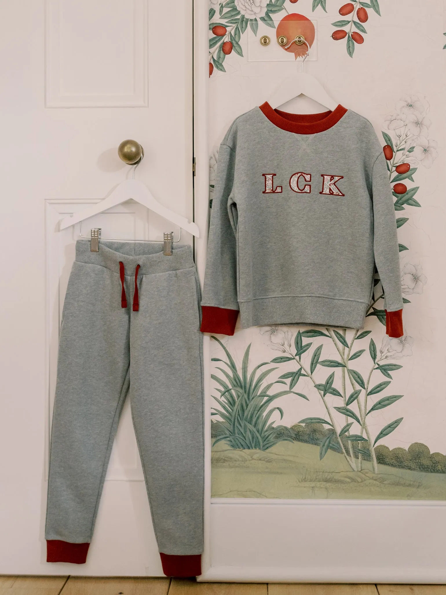 Grey Melange Pernille Girl Tracksuit