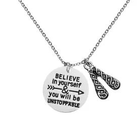 Irish Dance Necklace with Inspirational Charm