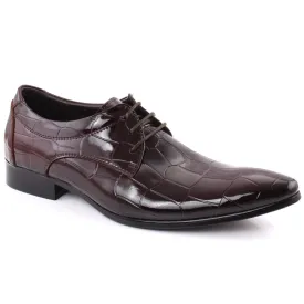 Men “ALVARO” Block Design Patent Leather Formal Shoes