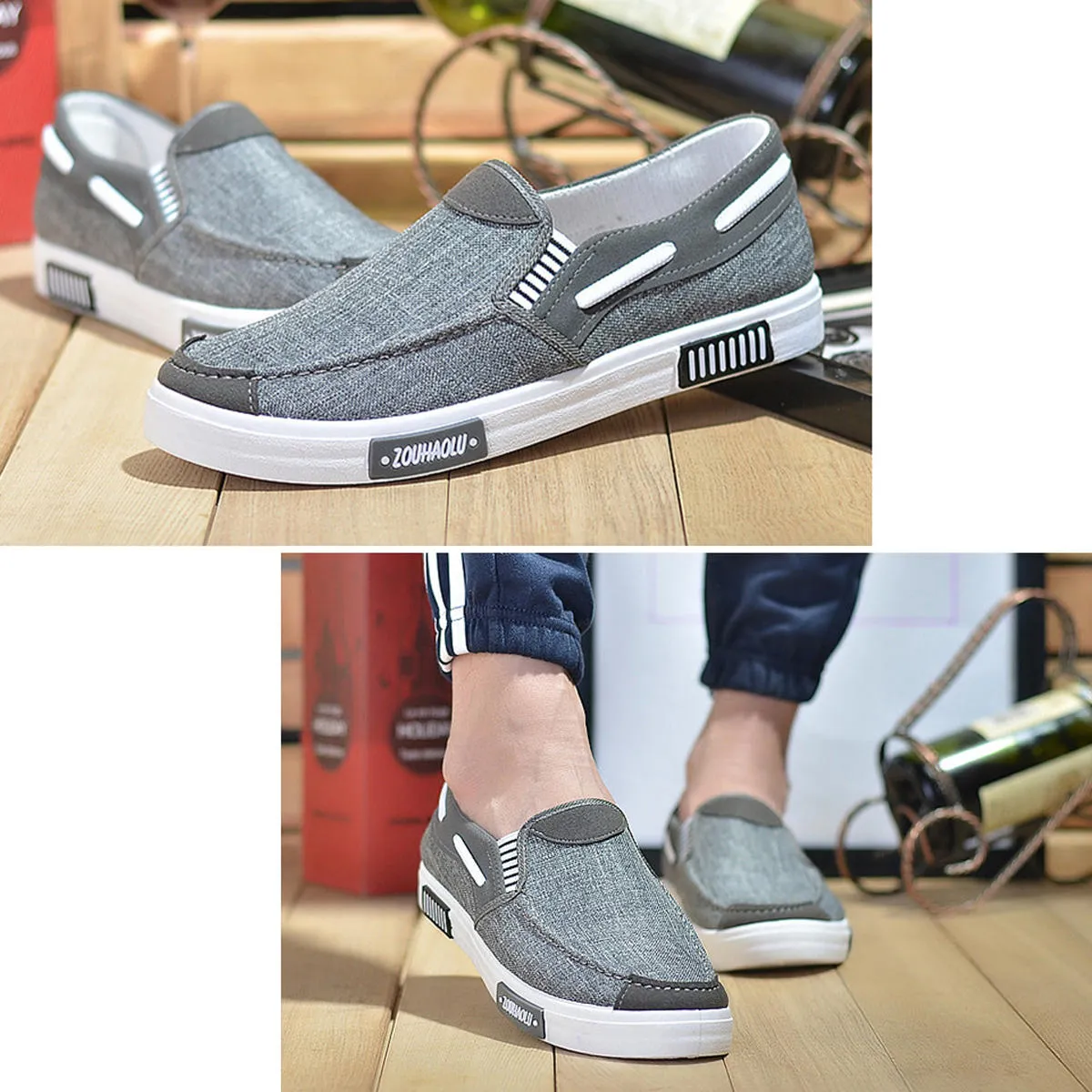 Men's Canvas Shoes Casual Sports Light Breathable Comfortable Sports Shoes Sneakers