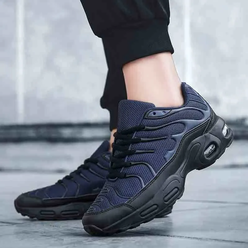 Men's shoes spring and autumn new all-palm air cushion running sneakers all-match trend men's platform casual shoes