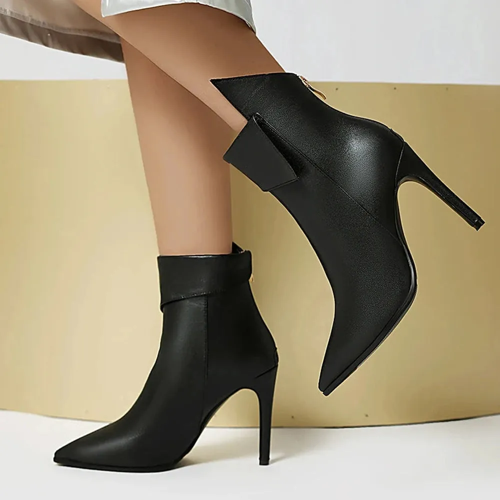 Merendy Samya Stilettos Chrome ankle boots