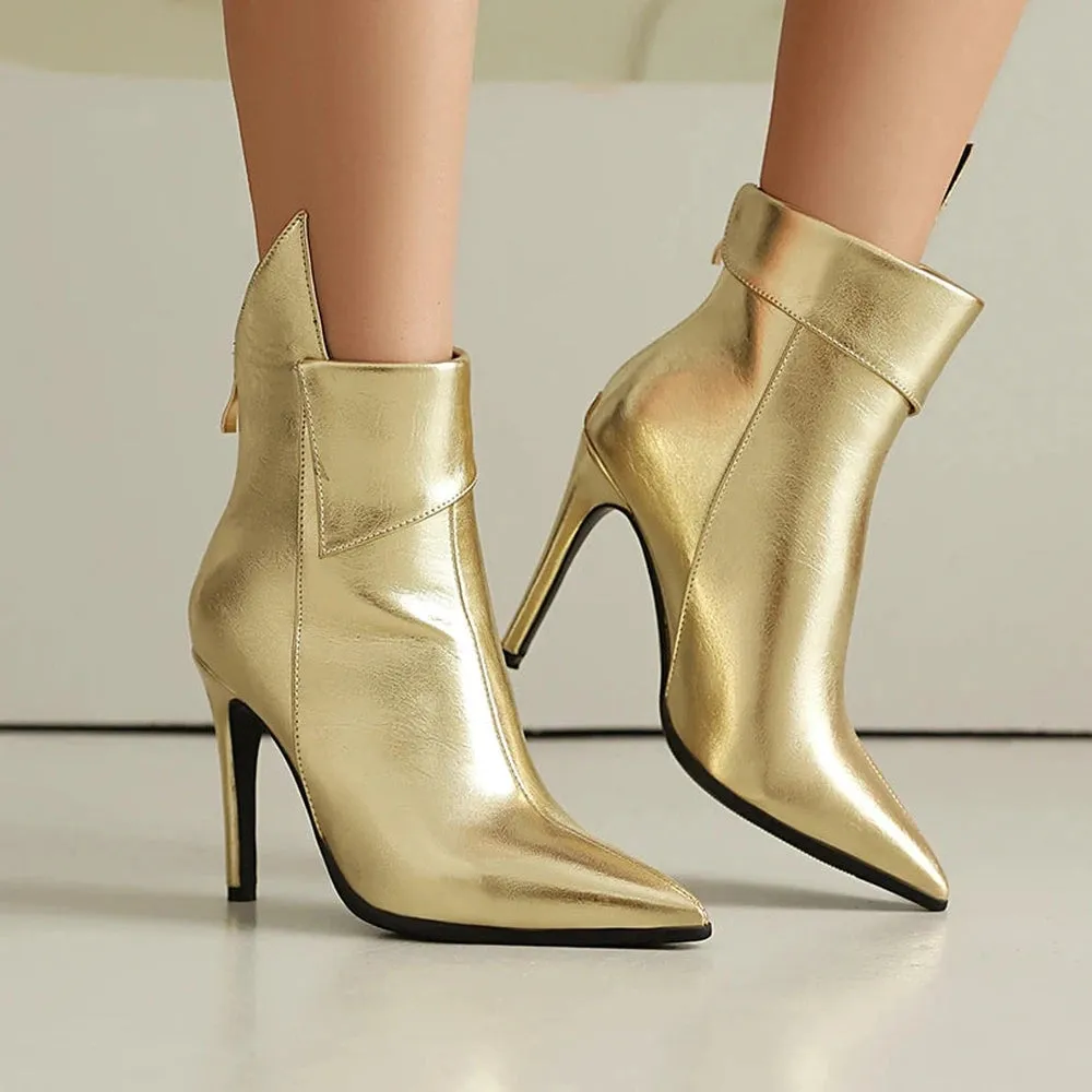 Merendy Samya Stilettos Chrome ankle boots