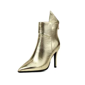 Merendy Samya Stilettos Chrome ankle boots