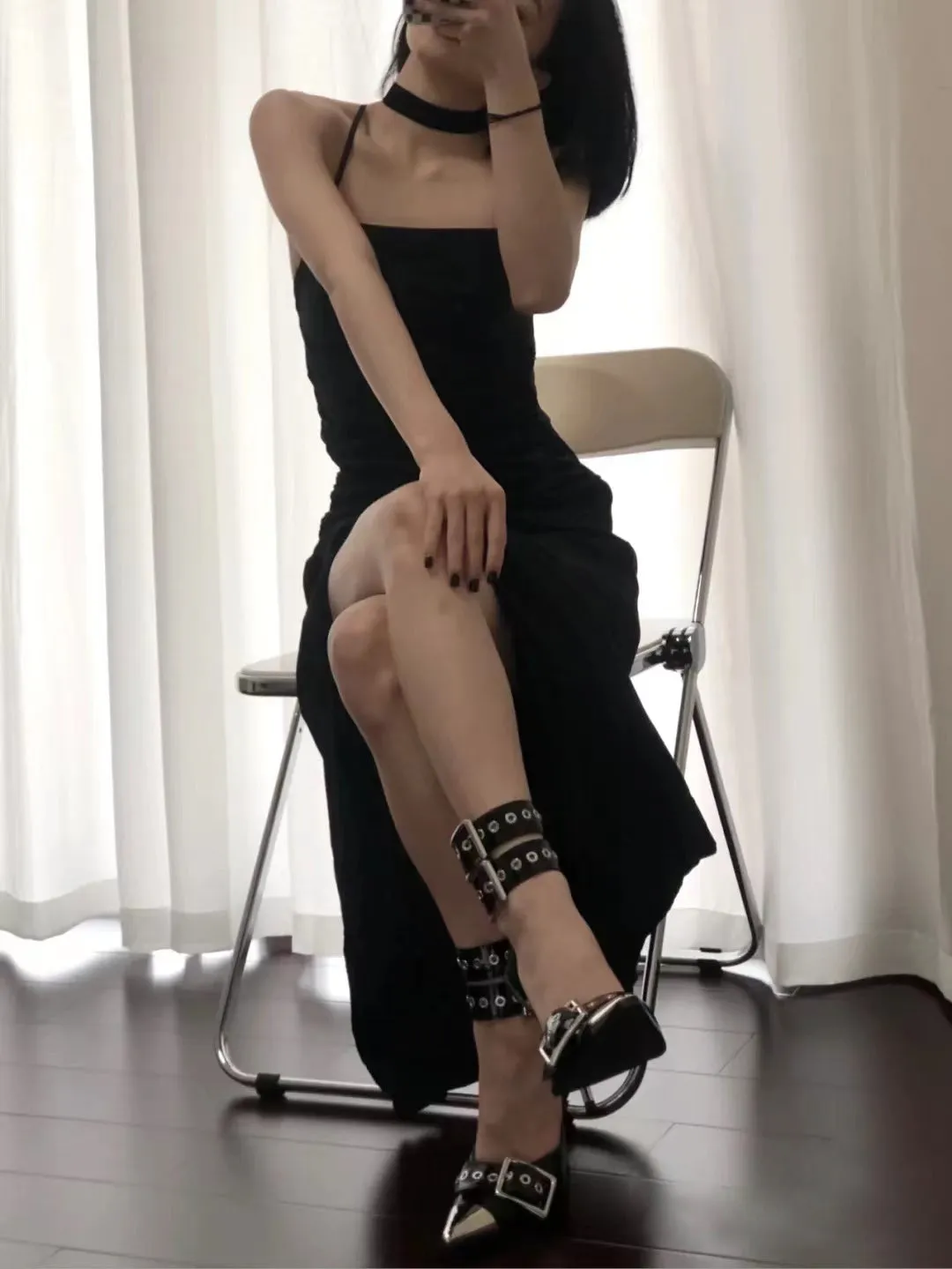 Natasha-100 Point Toe High Heels