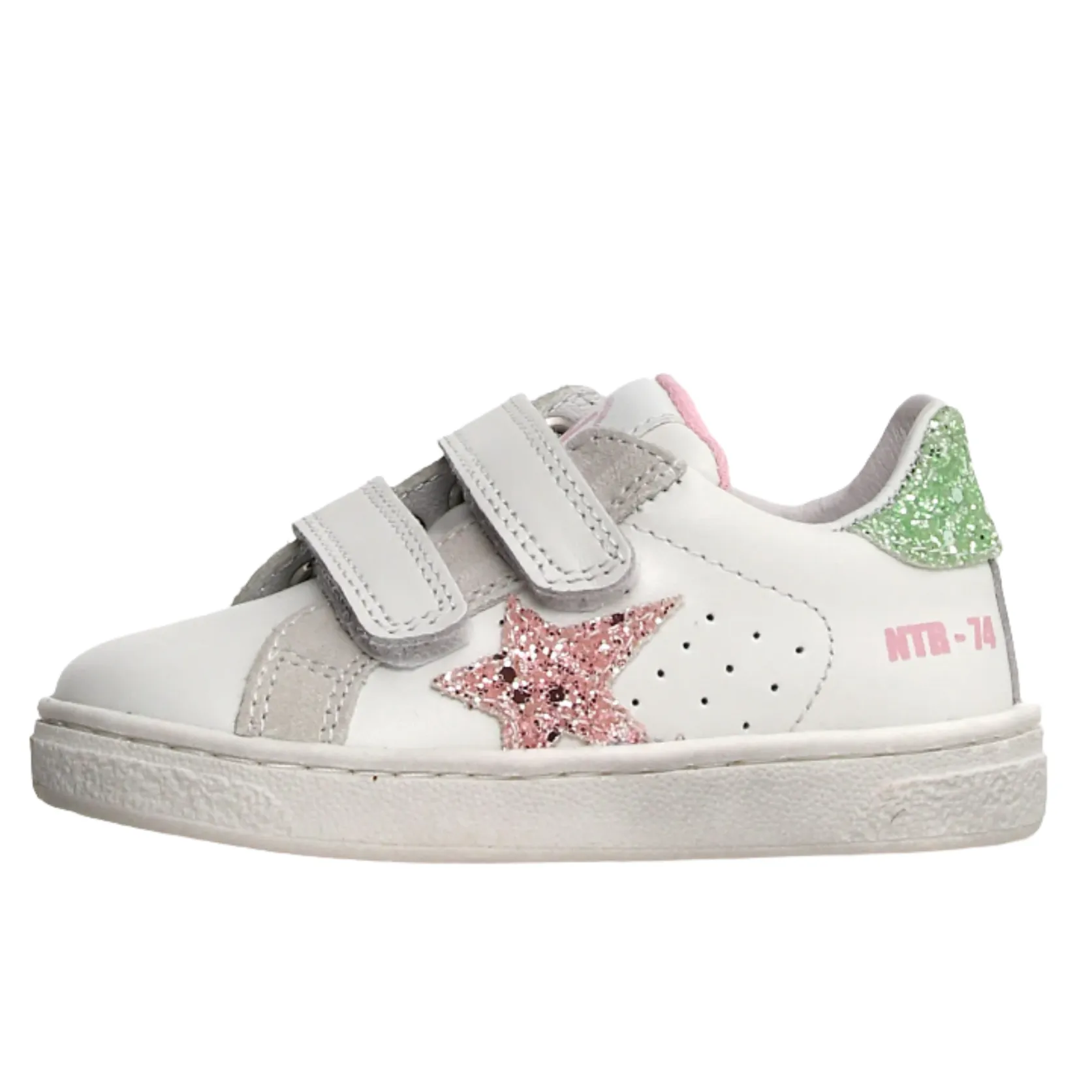 Naturino Pinn Vl Girl's Casual Shoes - White/Pink/Light Green