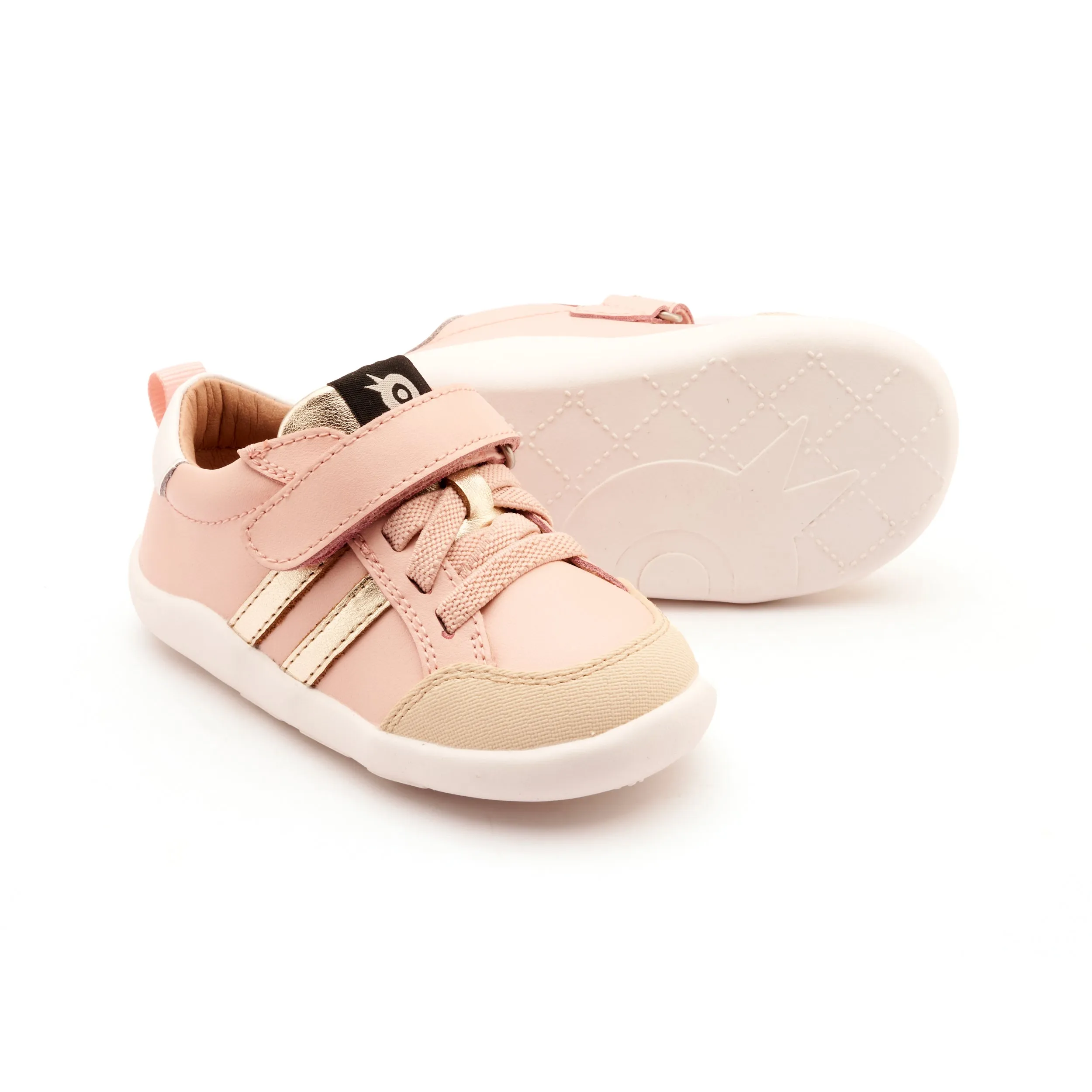 Old Soles Girl's Bowler Ground Casual Shoes - Powder Pink / Gold / Snow