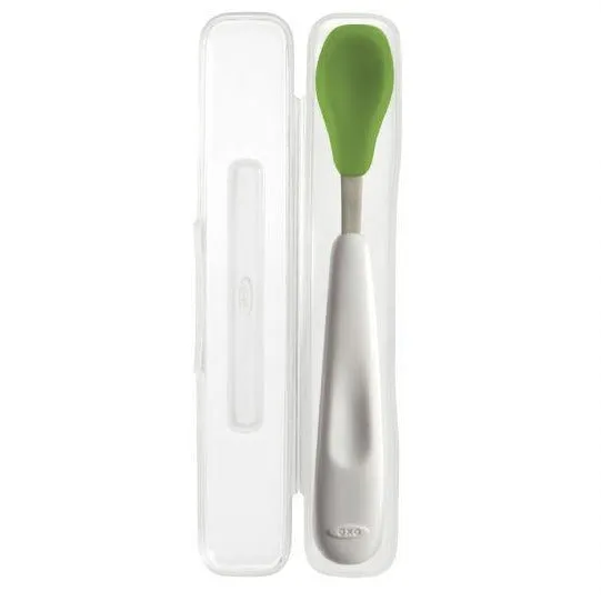 OXO TOT - Feeding Spoon & Case Green