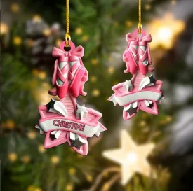 Personalized Ballet Shoes Acrylic Ornament for Ballet Dancer Christmas Gift