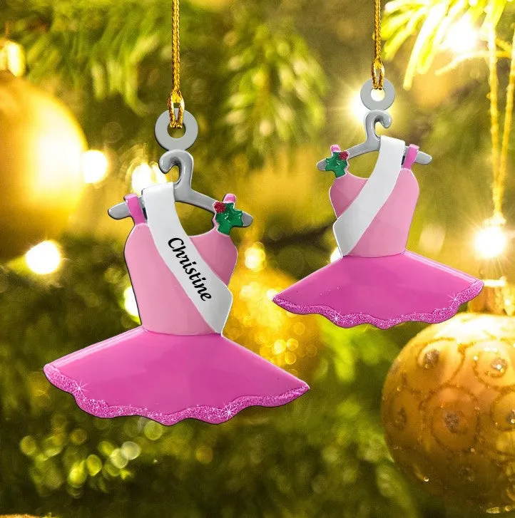 Personalized Ballet Shoes Acrylic Ornament for Ballet Dancer Christmas Gift