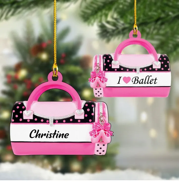 Personalized Ballet Shoes Acrylic Ornament for Ballet Dancer Christmas Gift