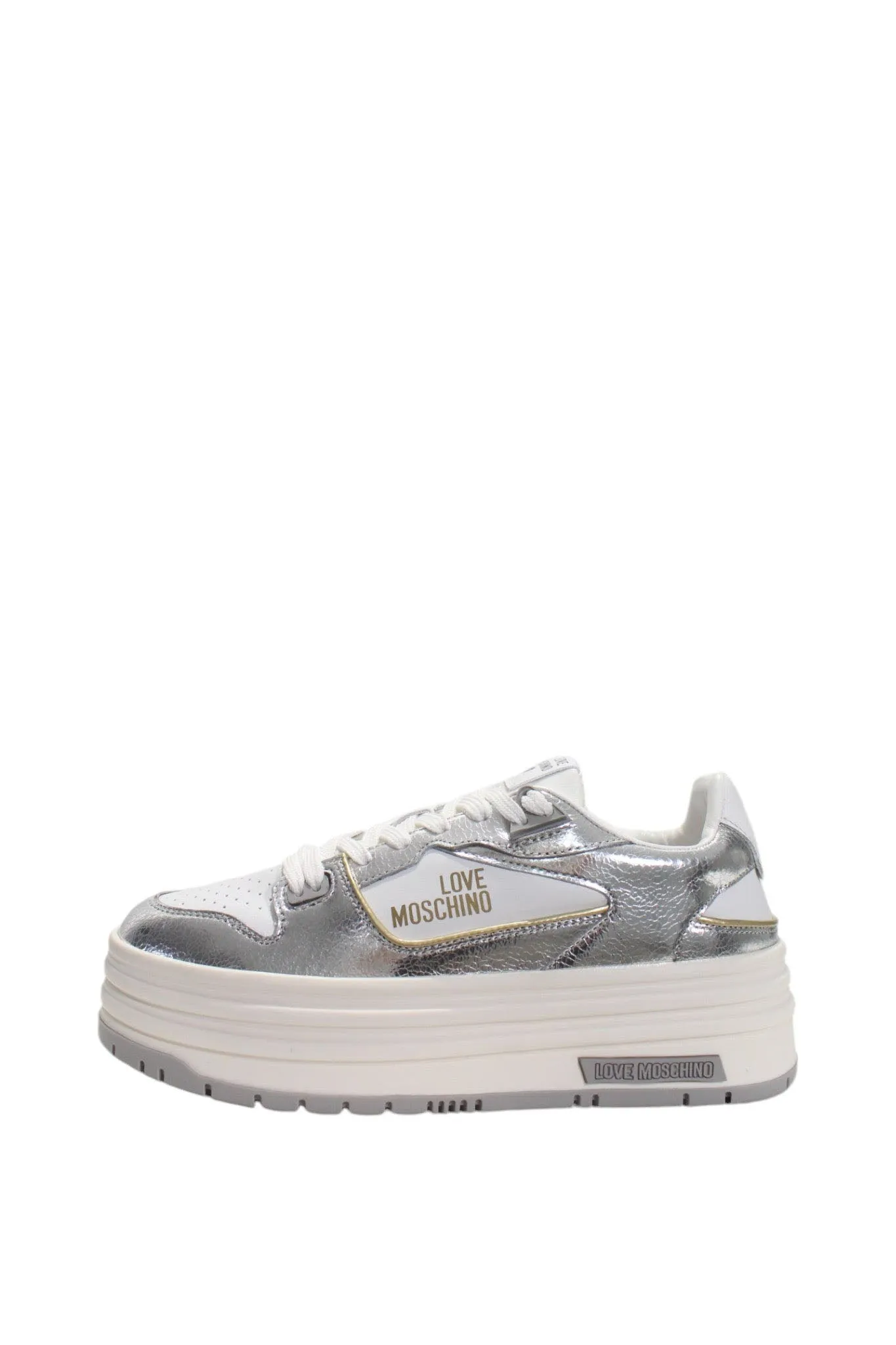 Platform Sneaker - Silver White