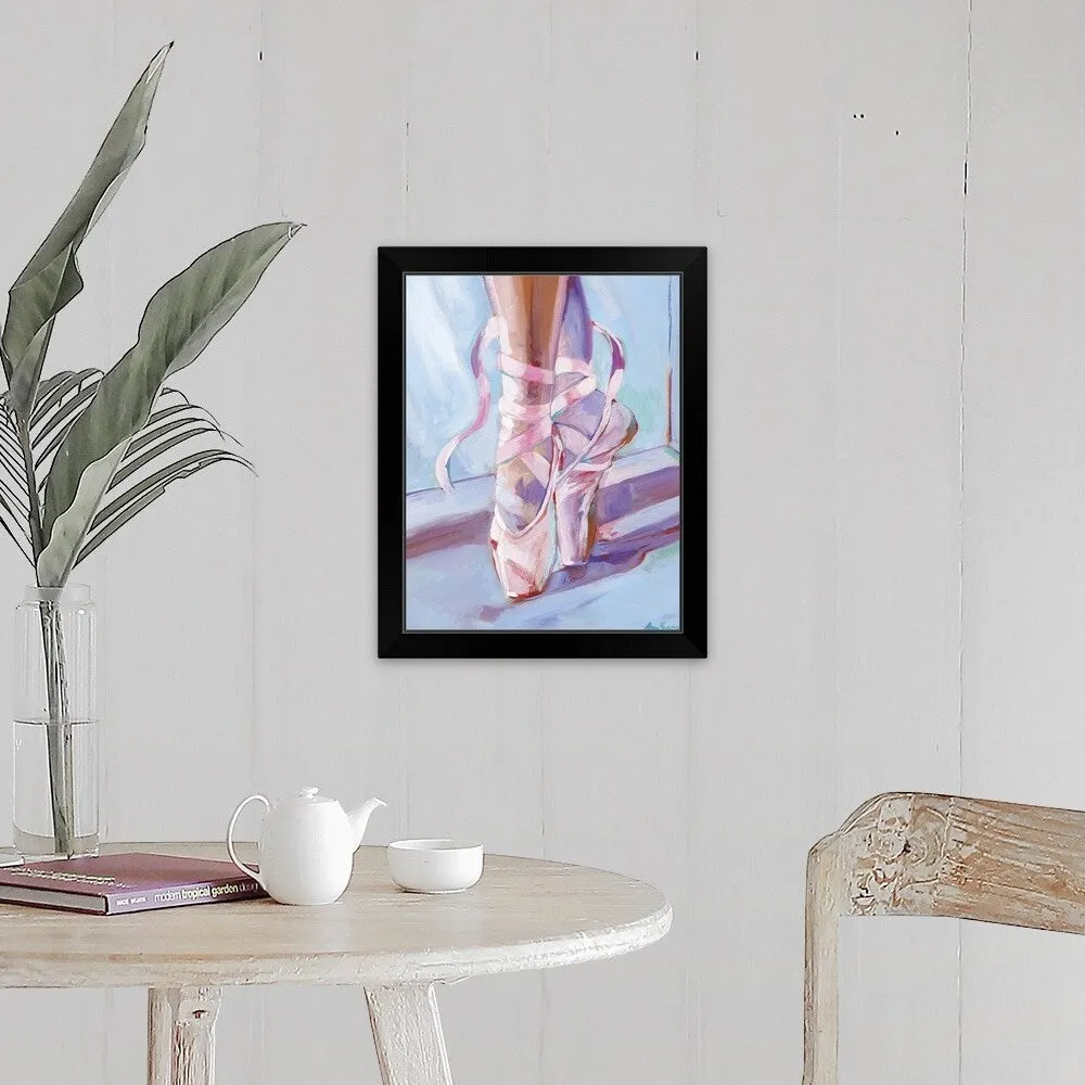 "Ballet Shoes" Black Framed Print