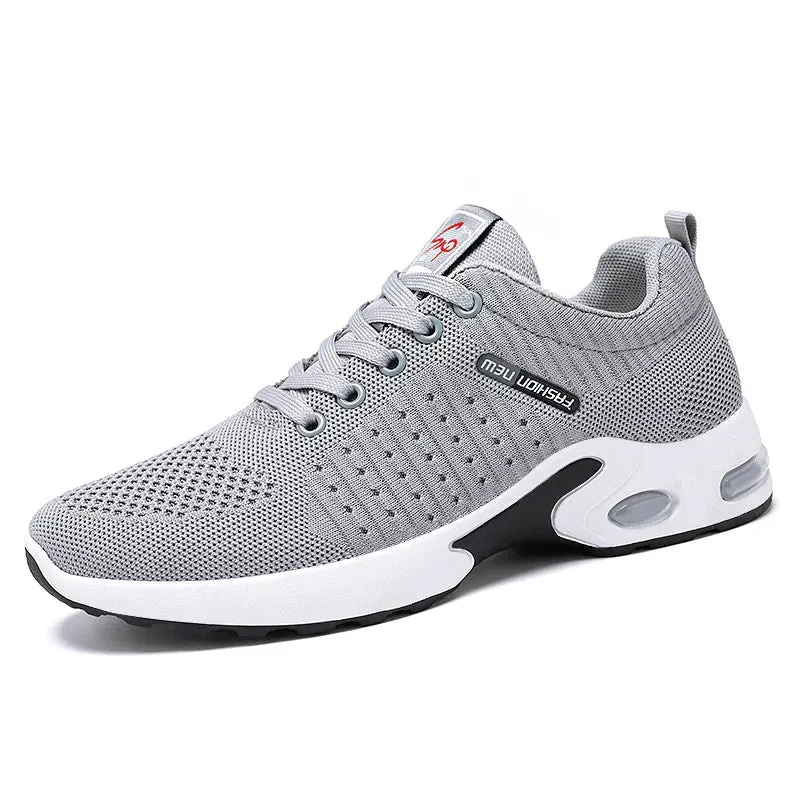 Shoes men new trend men's shoes breathable lace-up running shoes light casual sports shoes