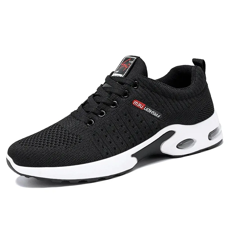 Shoes men new trend men's shoes breathable lace-up running shoes light casual sports shoes