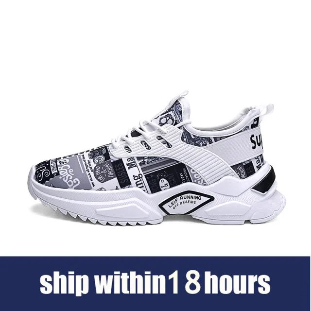 Soft and comfortable cushioning casual men's shoes Breathable leather and mesh sneakers Fashion outdoor walking running shoes