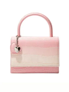 Sonya Mini Square Bag with Heart Chain