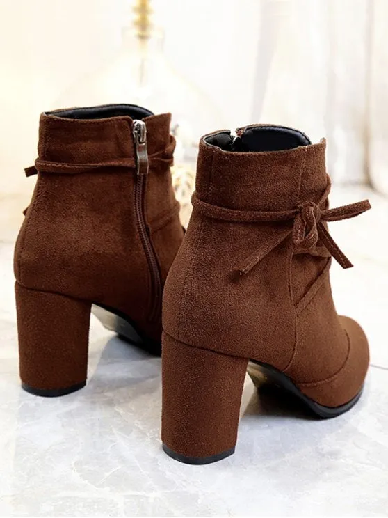 Stunning Pointed Toe Criss Cross Ankle Boots