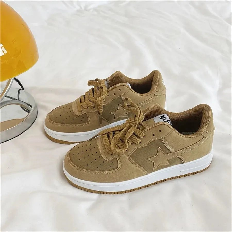 TAIVIMART  -  Men Casual Sneakers Retro Star Fashion Low Top Couple Skateboard Shoes New Trend Sports Shoes Men Women Running Shoes Jordans