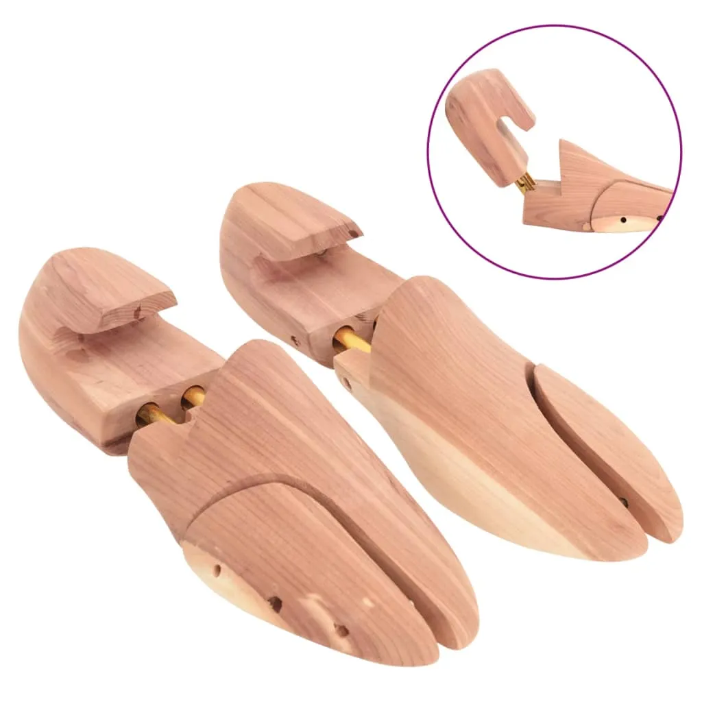 vidaXL Shoe Stretcher with Shoe Horn EU 36-37 Solid Wood Cedar