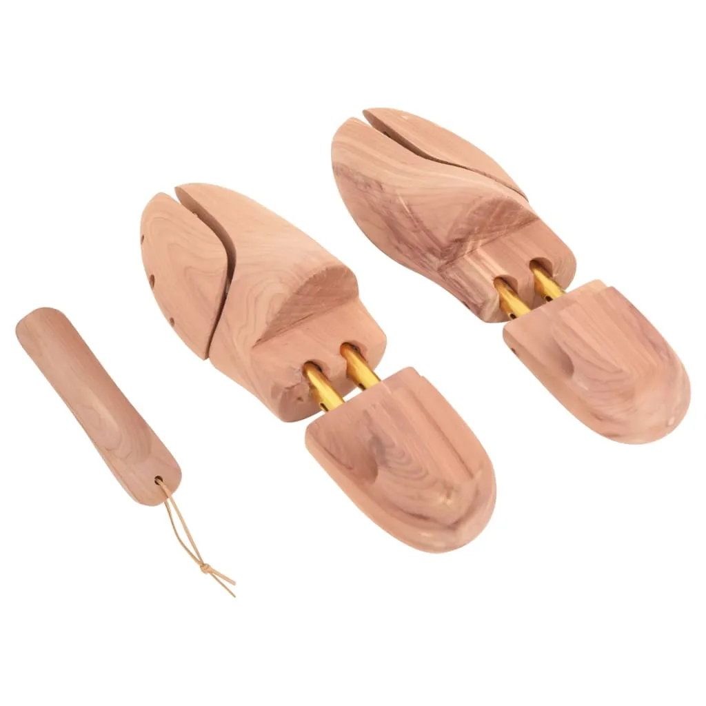 vidaXL Shoe Stretcher with Shoe Horn EU 36-37 Solid Wood Cedar