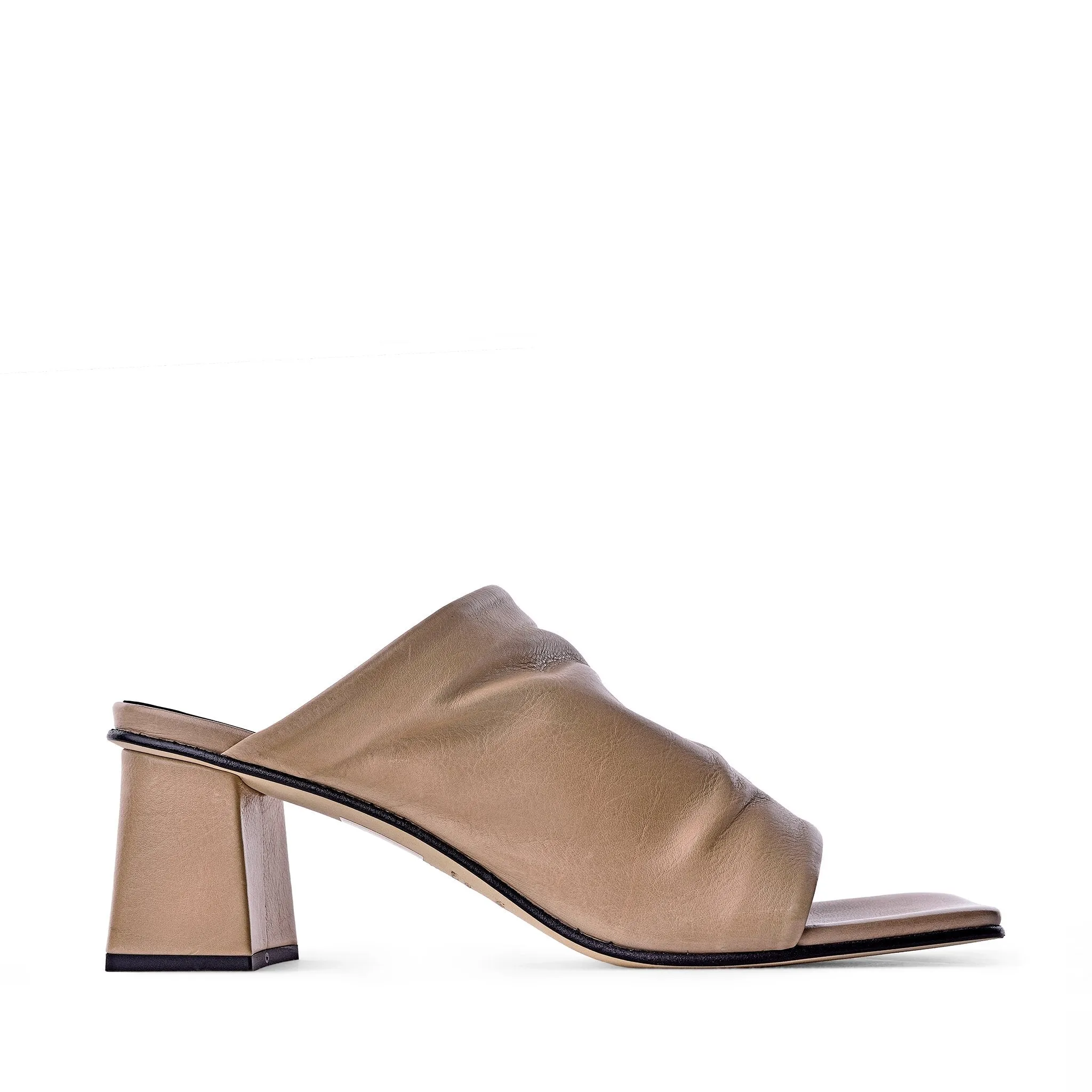 Virgi Taupe Leather Sandals