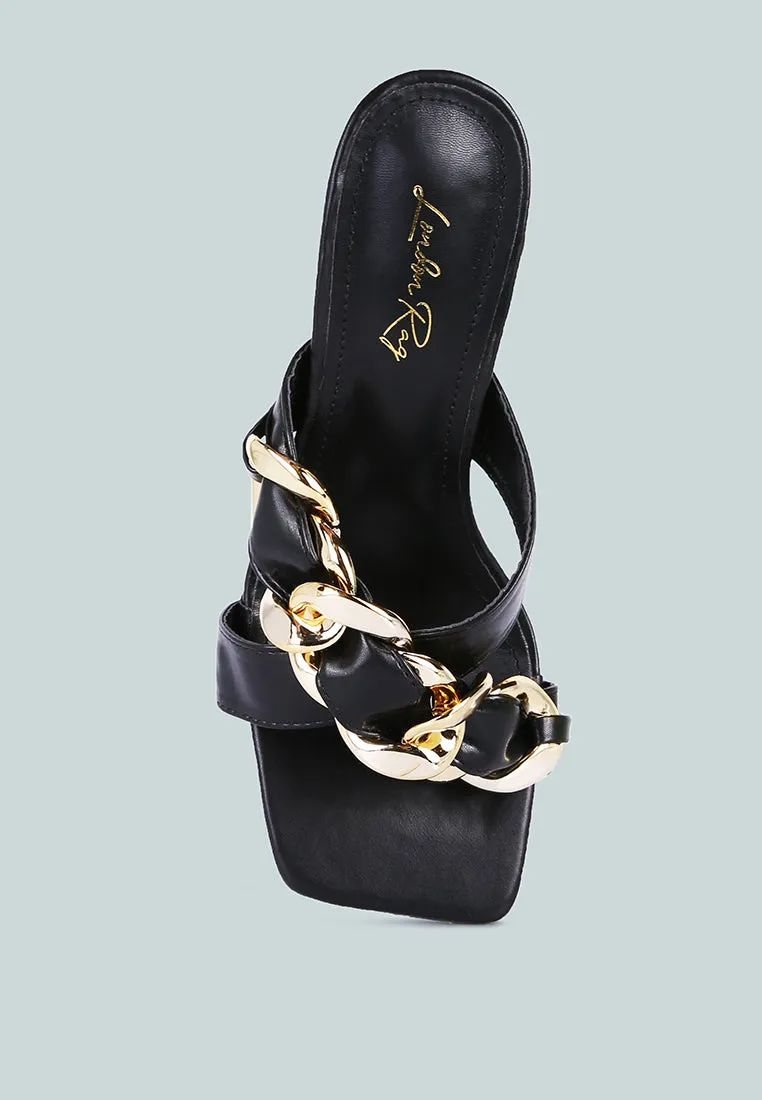 Wandy Link Chain Embellished Sandals