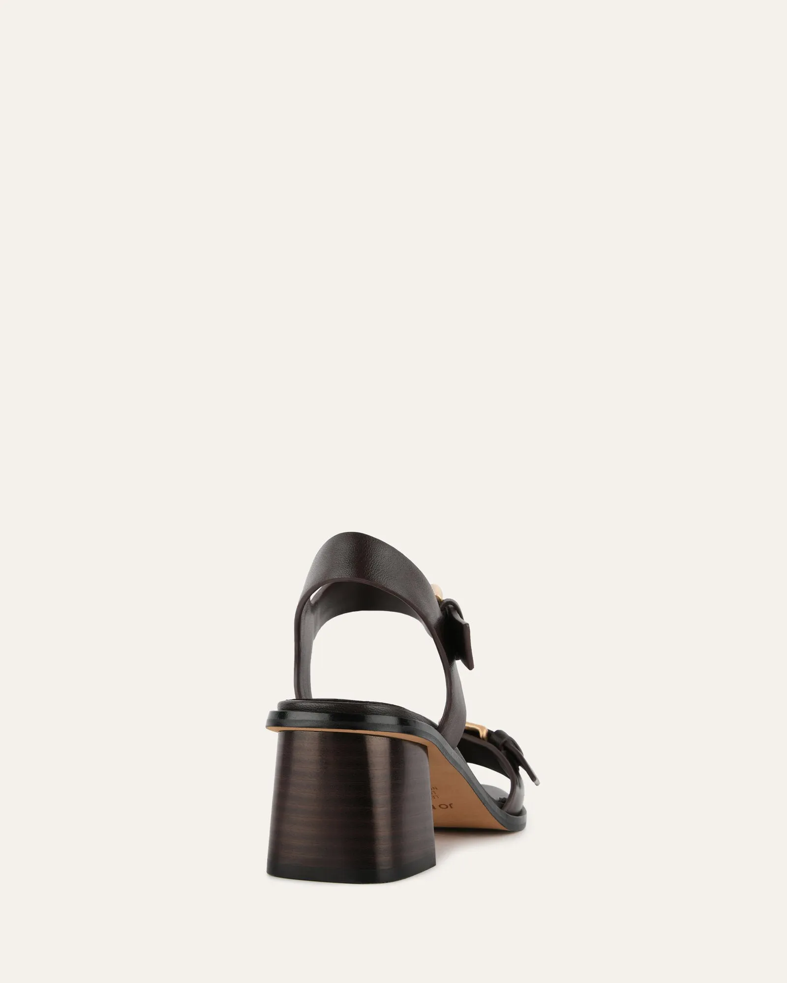 WINONA MID HEEL SANDALS CACAO LEATHER