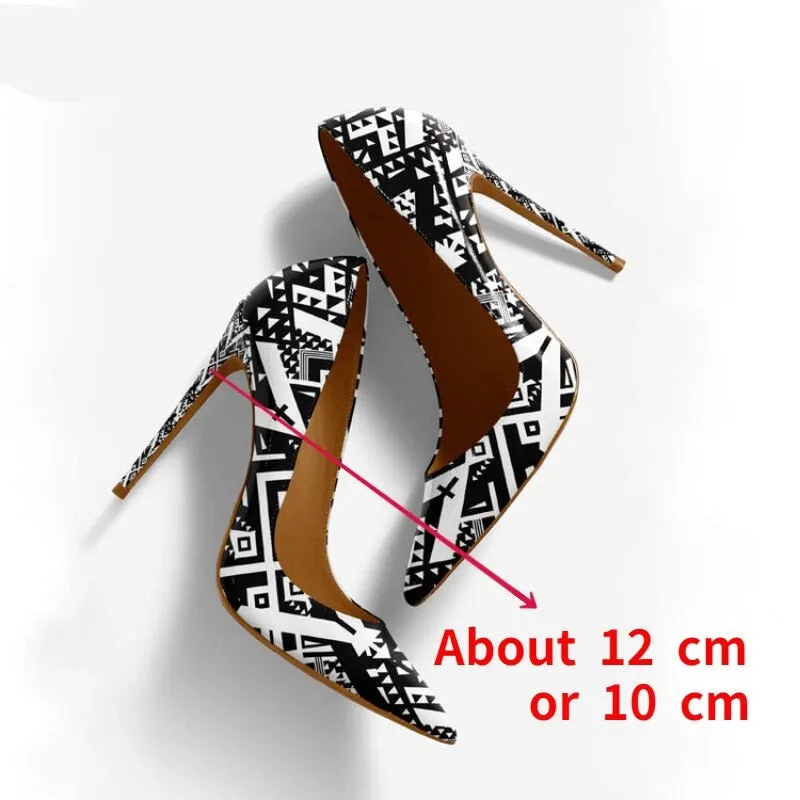 Wjczt High Heels Pumps Women's Fashion Sexy Pointed Toe High-end Light Luxury Designer Colorful Catwalk Runway Model Shoes Size 43 45