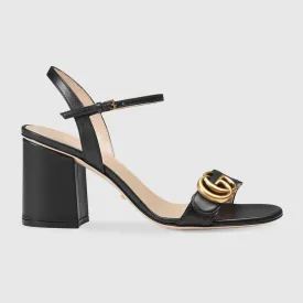 Women's mid-heel Double G sandal